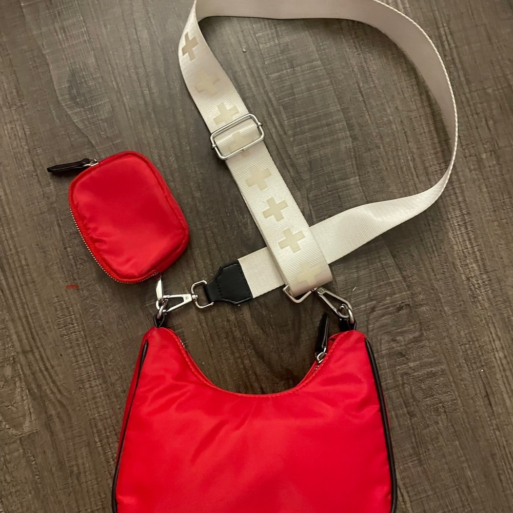 Red BP + wild fang Crossbody Bag with Pouch